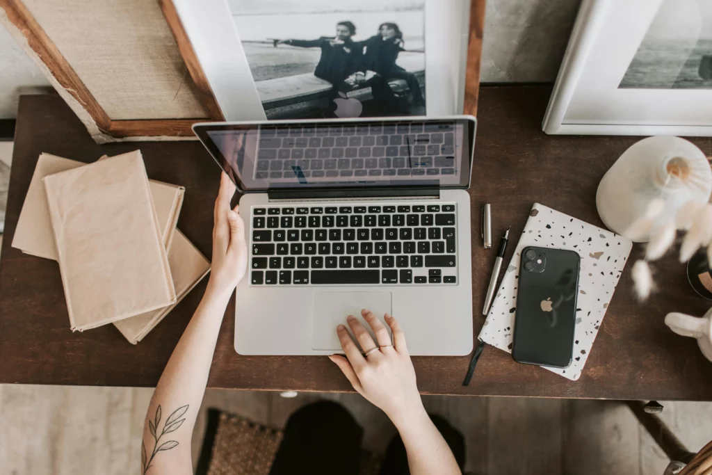 Photo by Vlada Karpovich httpswww.pexels.comphotounrecognizable-lady-using-laptop-in-workspace-4050319